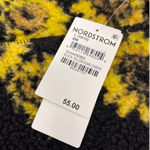 Treasure & Bond Girl's Textured Fleece Sunflower Print Zip Pullover NWT Sz Large - Picture 7 of 9